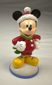 A Resin Santa Mickey Statue.