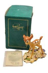 WDCC Bambi "Purty Flower" and Opening Title Scroll Figurines.