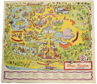 A 1971 Walt Disney World Magic Kingdom Map.