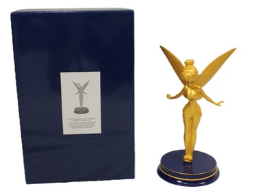 A Walt Disney World 50th Anniversary Tinker Bell Golden Statue.