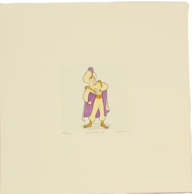 A Hand Painted Aladdin Etching by Sowa and Reiser LE of 500.
