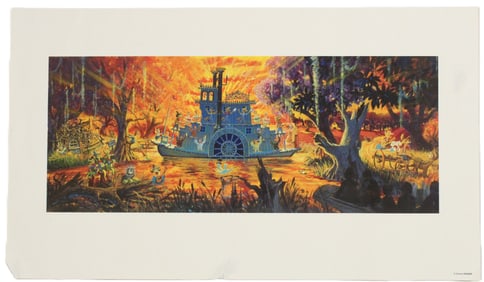 A Splash Mountain Concept Art Print