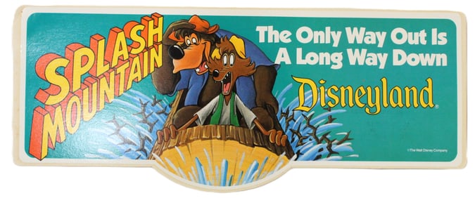 A Disneyland Splash Mountain bumper sticker.