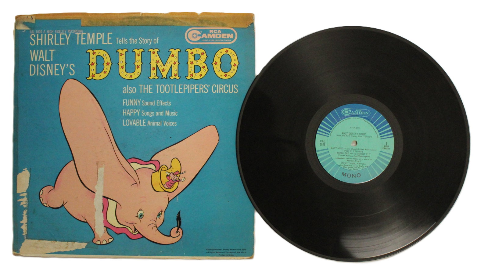 A 1960 RCA Shirley Temple tells the Story of Dumbo Record. (1 of 2)