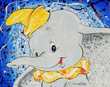 An Original David Willardson Embossed Serigraph of Dumbo.
