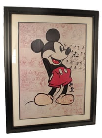 A Limited Edition Large Ralph Kent Mickey Mouse Print.