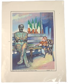 A Raglan Road Patrick Kavanagh Watercolor Reproduction.