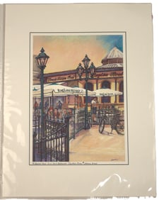 A Raglan Road Exterior Watercolor Reproduction.