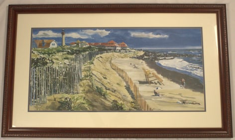 A Large Beach Club Resort Print.