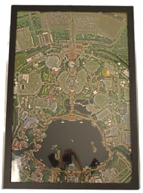 An EPCOT Center Aerial Photo & Legend.