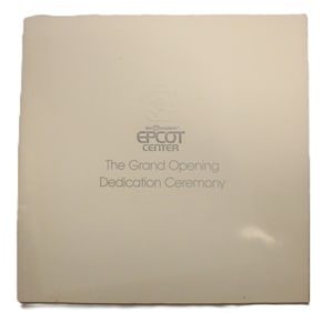 Epcot Center Grand Opening Ceremony Program.