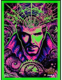 A 2016 Doctor Strange IMAX Psychedelic Day-Glo Poster.