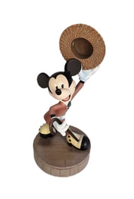 A Markrita Mickey Mouse Figurine Pin Box and Pin.