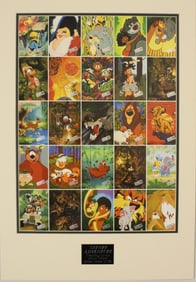 A 1999 Disneyana Convention Limited Edition Uncut Trading Card Sheet "Safari Adventure".