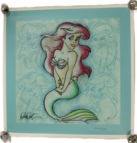 A Limited Edition The Little Mermaid Giclee on Canvas.