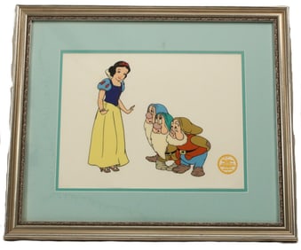 A Framed Snow White and the Seven Dwarfs Serigraph Cel.