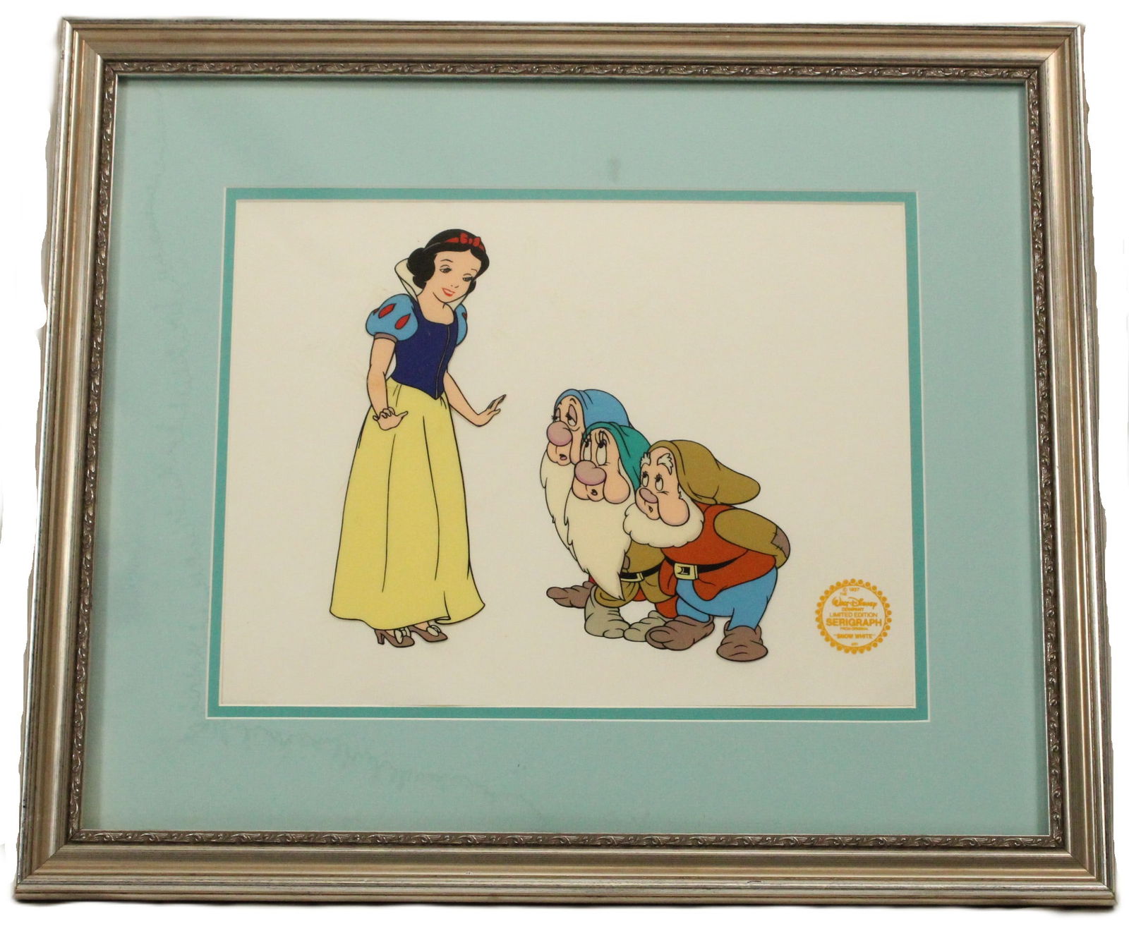 A Framed Snow White and the Seven Dwarfs Serigraph Cel. (1 of 2)