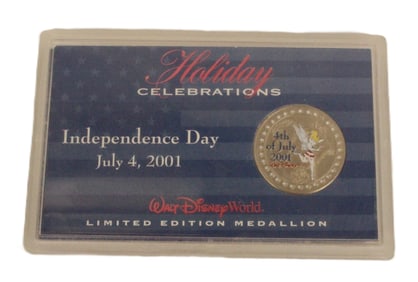A Limited Edition Holiday Celebrations July 4th Medallion.