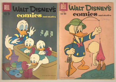 A selection of Dell Walt Disney's Comics and Stories.