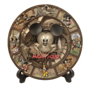A Limited Edition Mickey Mouse 70th Anniversary 3-D Plate.