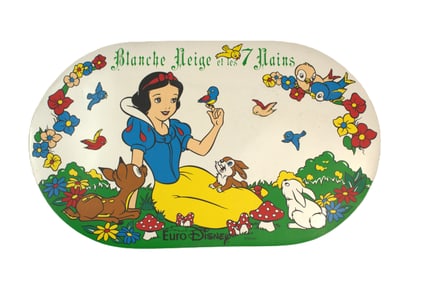 A EuroDisney Snow White and the Seven Dwarfs Placemat.