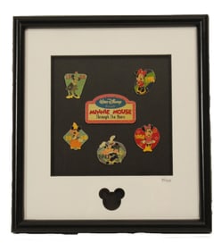 A Rare Minnie Mouse Framed Pin Set.