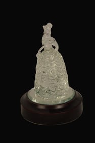 A Crystal Belle Figurine on mirrored base.