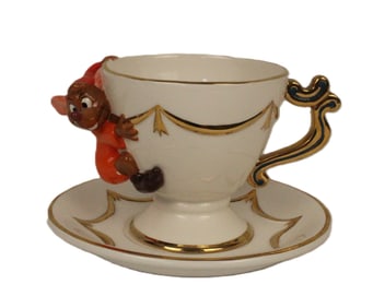 A Jaq Teacup and Saucer Set.