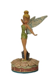 A Jim Shore Tinker Bell On Flower Figurine.