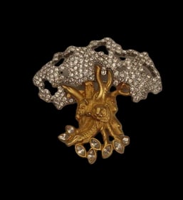 A Disney Animal Kingdom Tree Of Life Swarovski Crystal Pin.