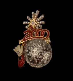 A Millennium Celebration Spaceship Earth Swarovski Crystal Pin