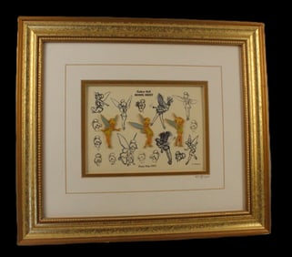 A Limited Edition Framed Tinker Bell Pin Set.