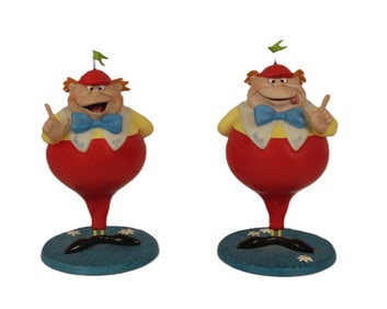 A Limited Edition WDCC Alice in Wonderland Tweedle Dee and Tweedle Dum Figurine Set.