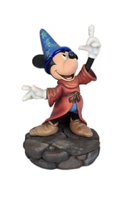 A Markrita Sorcerer Mickey Figurine Pin Box and Pin.
