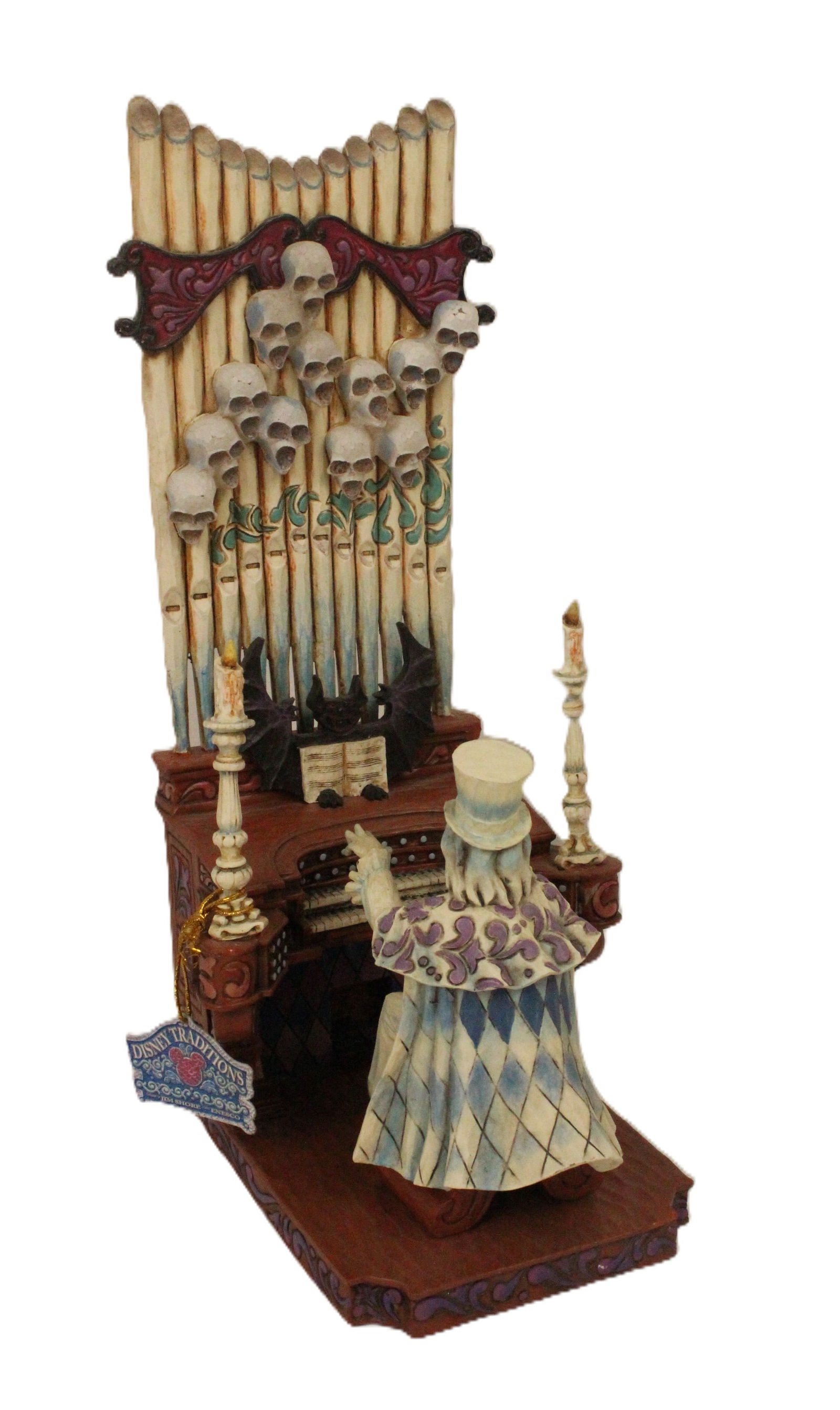 A Haunted Mansion Organ Player Figure by ENESCO.: (Disney/Enesco, 2010s) A Haunted Mansion Organ Player signed by Jim Shore. The two-piece Walt Disney Showcase Collection figure was released through Disney Traditions, inspired by the popular vignette