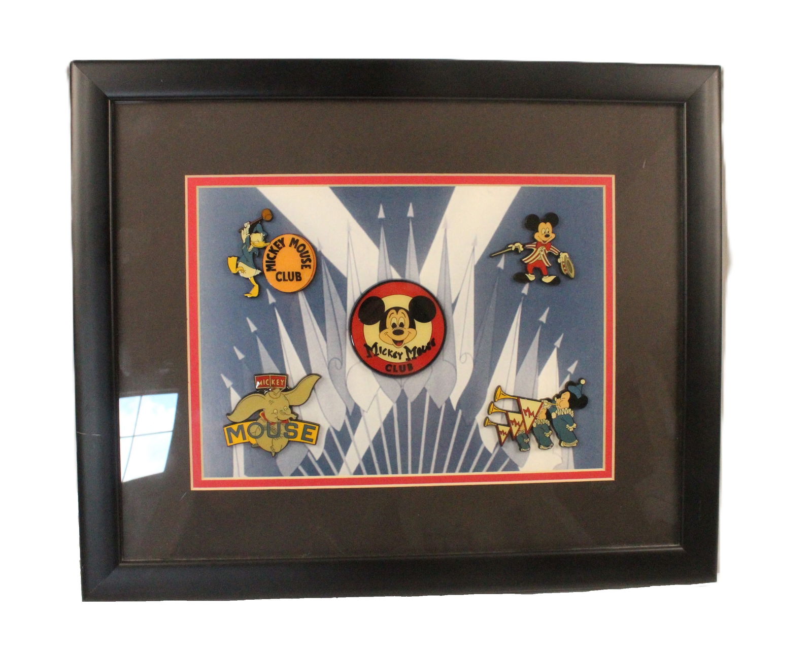 A Limited Edition Framed Mickey Mouse Club Pin Set. (1 of 5)