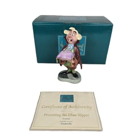 A WDCC Cinderella “Slipper Scene?? Footman Figurine from Cinderella Autographed by Ilene Woods.
