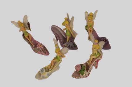 A Set of (5) Hamilton Collection Garden of Style Shoe Figurines.