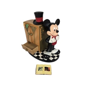 A Rare Disney Arts Mickey Mouse Trinket Box by Costa Alevezos.