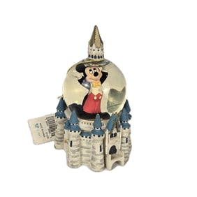 A Small Mickey Mouse Castle Snow Globe.