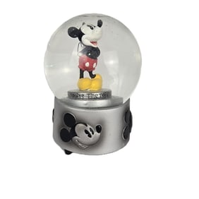 A Silver “You're The Tops?? Mickey Mouse Snow Globe