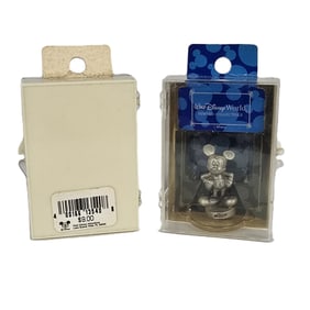 A Pair of Mickey Mouse Pewter Figures.