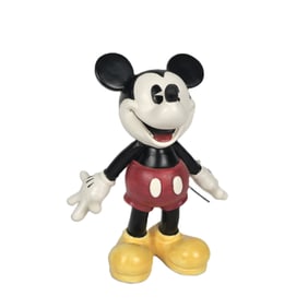 A Pie-eyed Mickey Mouse Ceramic Figurine.