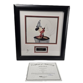 A Jason Peltz Sorcerer's Apprentice “Fantasia Mountain?? Framed Color Drawing.