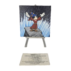 A Limited Edition Sorcerer Mickey Giclee on Canvas.