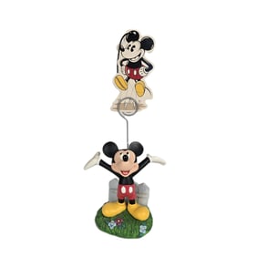 A Mickey Mouse Photo Holder and Macy's Gift Tag.