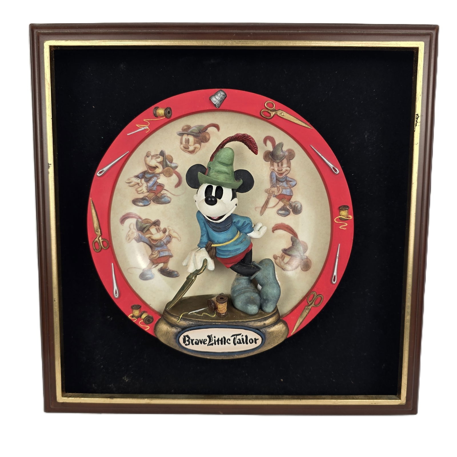 A Limited Edition Mickey Mouse: From the Drawing Board Brave Little Tailor 3-D Collector Plate. (1 of 3)