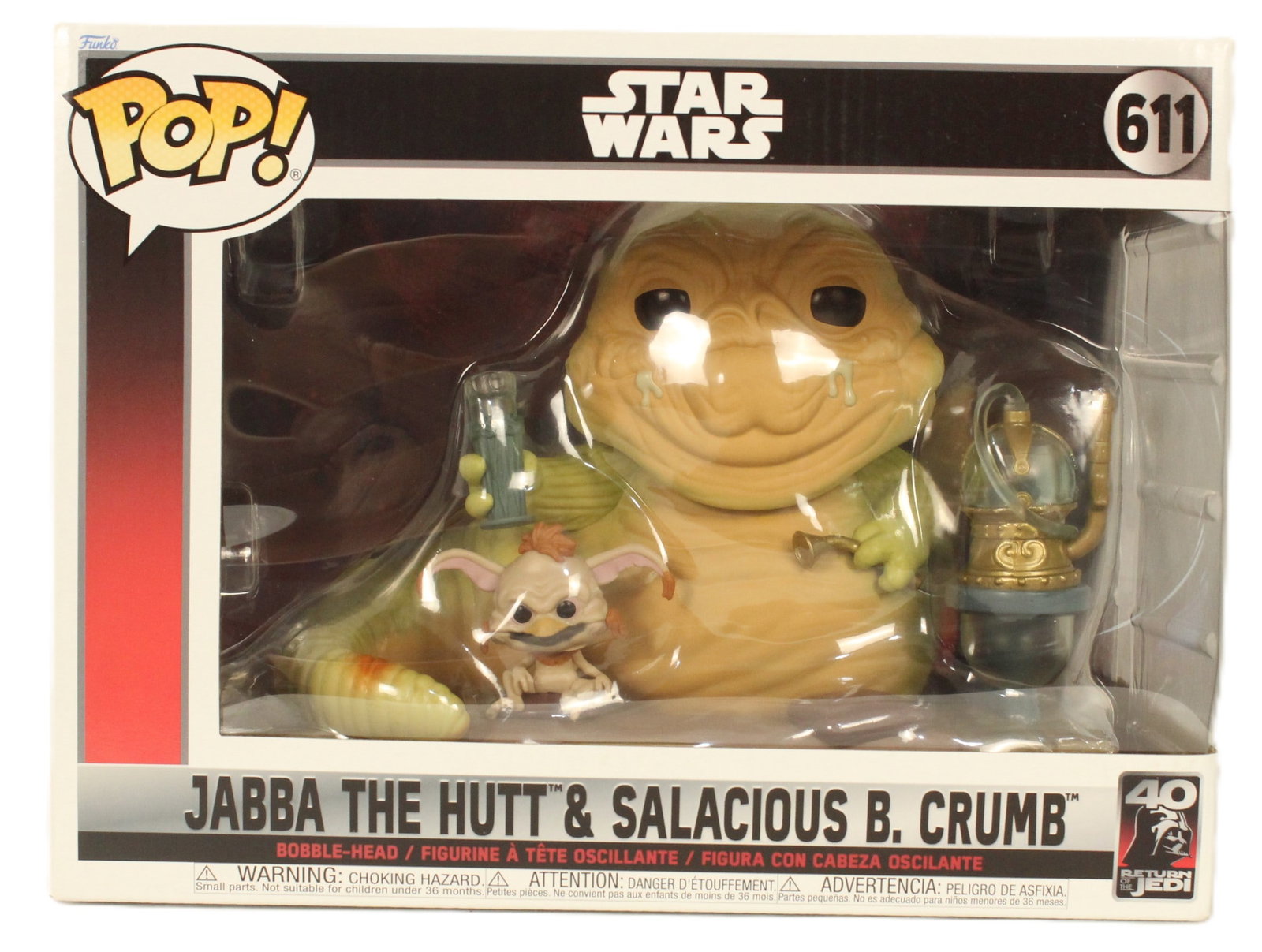 A Jabba the Hutt & Salacious B. Crumb #611 Funko Pop. (1 of 6)