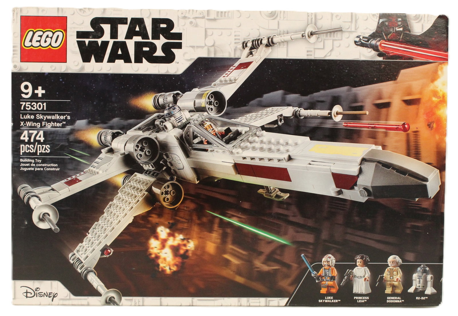 A Sealed New-In-Box Luke Skywalker's X-Wing Fighter Lego Set 75301.: LEGO 75301 Luke Skywalker's X-wing Fighter was a 474 piece Star Wars set with 4 minifigs released in 2021. Includes Luke Skywalker, Princess Leia and General Dodonna minifigures. It was retired in Nov