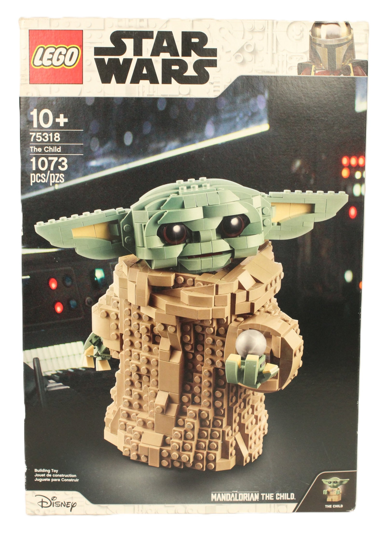 A Sealed New-In-Box The Child Lego Set 75318.: LEGO 75318 The Child was a 1,073 piece Star Wars set with 1 minifig released in 2020. It consists of a model of The Child, also known as Baby Yoda, with posable features and an information sign, accom